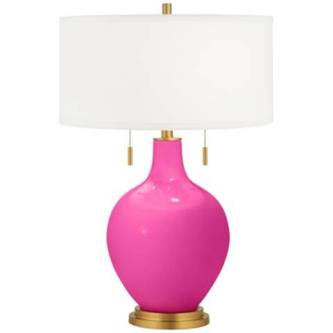 Fuchsia Toby Brass Accents Table Lamp | Lamps Plus