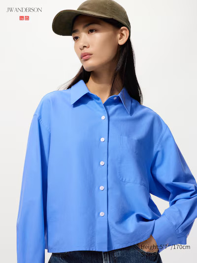 Oxford Boxy Cropped Shirt | UNIQLO (US)