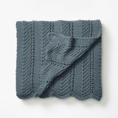 Herringbone Pointelle Throw Blanket - Threshold™ designed with Studio McGee | Target