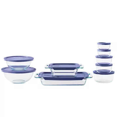 Pyrex® Bake, Prep, & Store 18-Piece Glass Food Storage Set | Bed Bath & Beyond | Bed Bath & Beyond