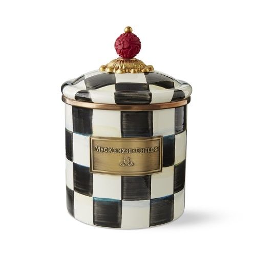 MacKenzie-Childs Courtly Check Canister, Small | Williams-Sonoma