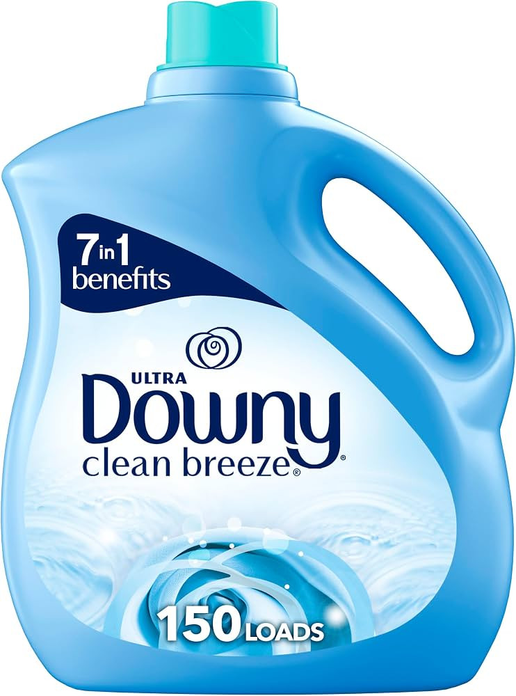Downy Fabric Softener Liquid, Clean Breeze Scent, 111 fl oz, 150 Loads | Amazon (US)