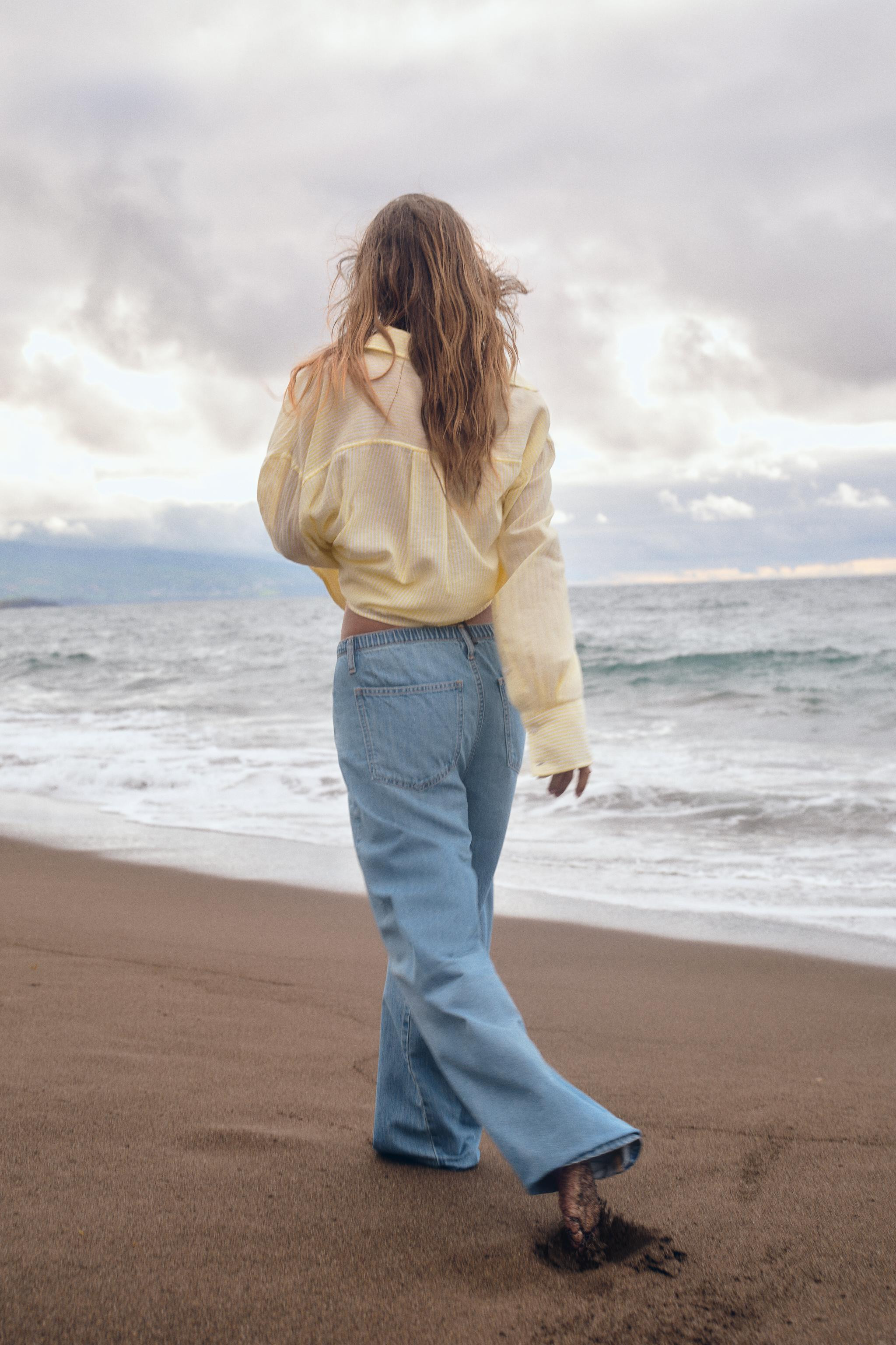 DRAWSTRING FLOWING TRF DENIM TROUSERS | Zara UK