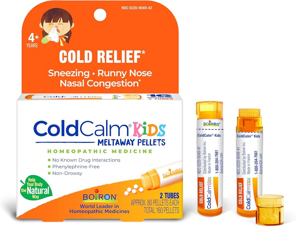 Boiron ColdCalm Kids Pellets for Relief of Common Cold Symptoms Such as Sneezing, Runny Nose, Sor... | Amazon (US)