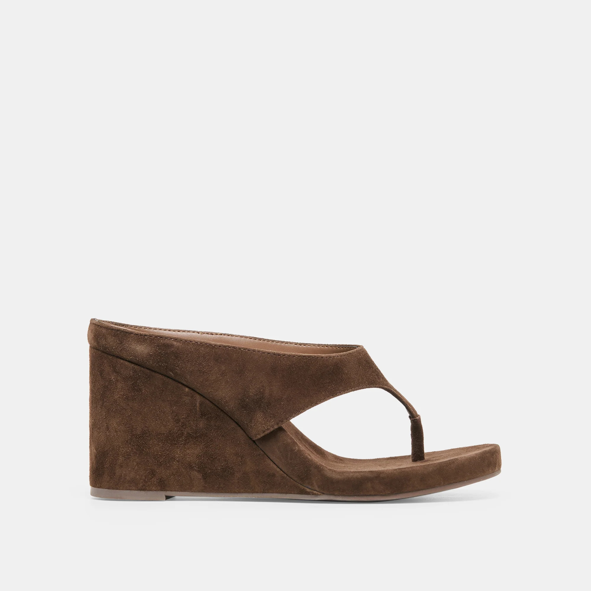 Hinna Wedges Dk Brown Suede | DolceVita.com