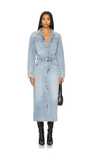 Western Denim Midi Dress in Feeling This | Revolve Clothing (Global)