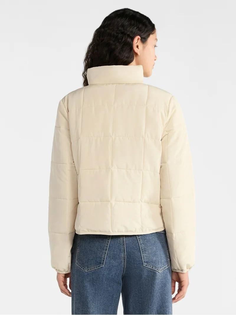 No Boundaries Packable Puffer Jacket, Women's and Women's Plus Sizes XS-4X | Walmart (US)