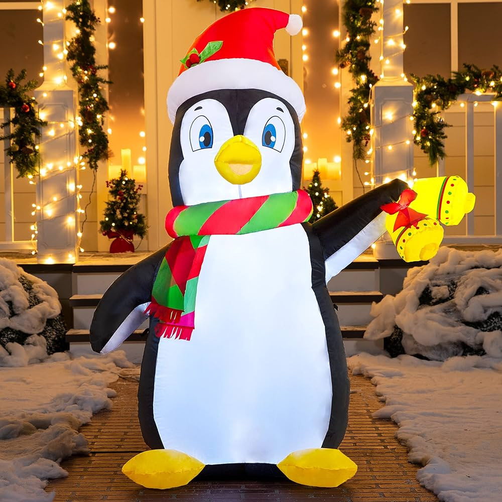 Joiedomi 5 FT Christmas Inflatable Penguin Decoration, Blow Up Yard Decoration Holiday Life-Size ... | Amazon (US)