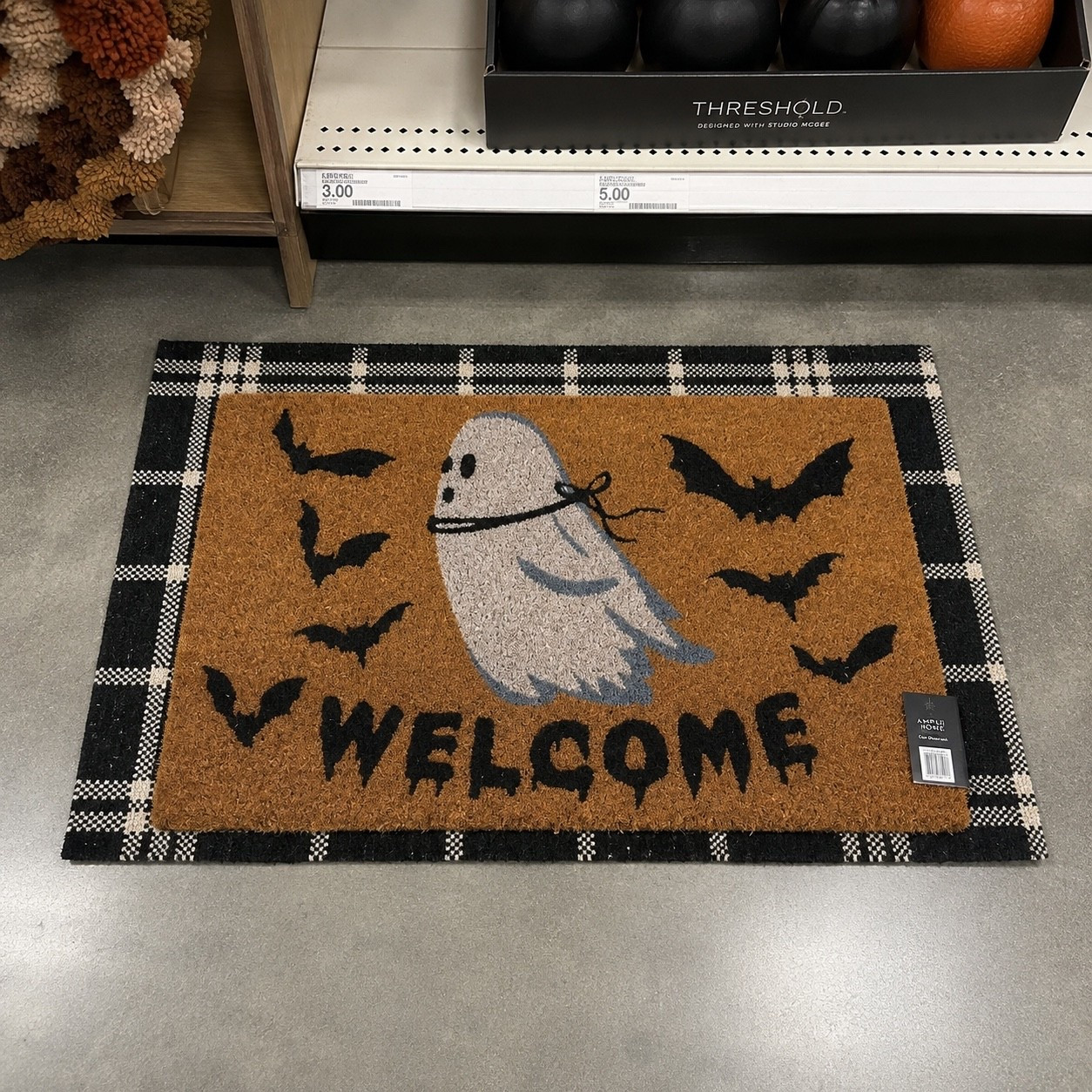 New fall/Halloween decor in stock at Target!! Love this spooky outdoor rug layered on top of the plaid 🎃🍂🍁

#LTKSeasonal #LTKHome