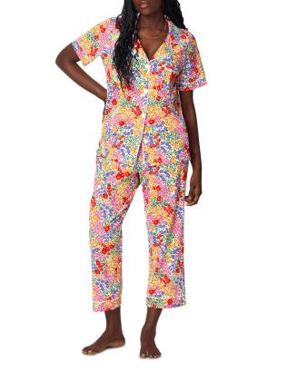 Short Sleeve Classic Cotton Stretch Jersey Cropped Pajama Set | Bloomingdale's (AU)