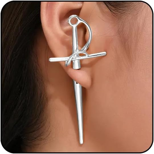 Gold Sword Earrings for Women Men Silver Dagger Earrings Black Goth Earrings Gothic Jewelry Black... | Amazon (US)