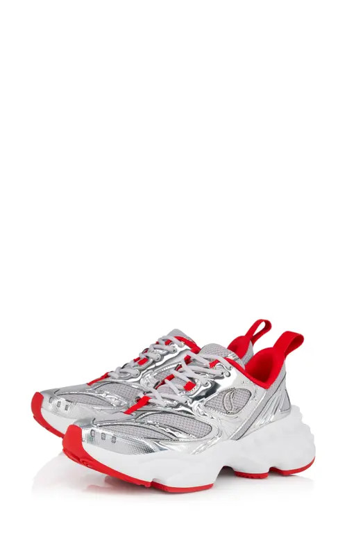 Christian Louboutin So Flo Sneaker in Silver at Nordstrom, Size 5.5Us | Nordstrom