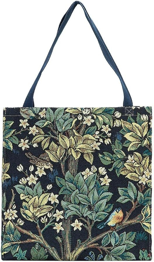 Signare Tapestry Foldable Tote Bag Reusable Shopping Bag for Women with William Morris Blue Tree ... | Amazon (US)
