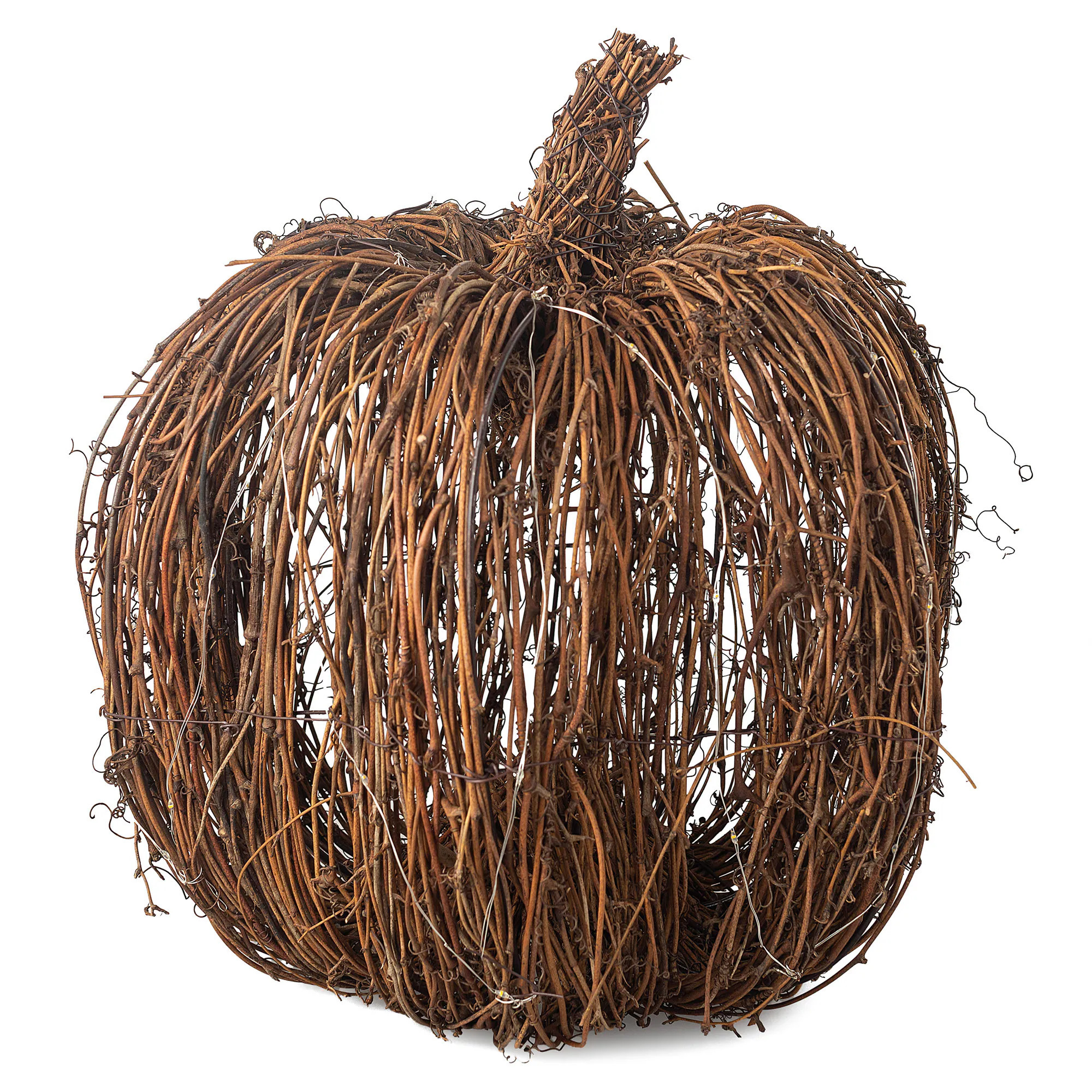Holiday Living Lighted Wicker Pumpkin | 88G5856A | Lowe's