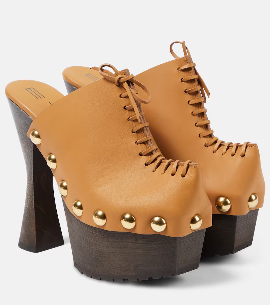 Etro Plateau 90 leather pumps | Mytheresa (US/CA)