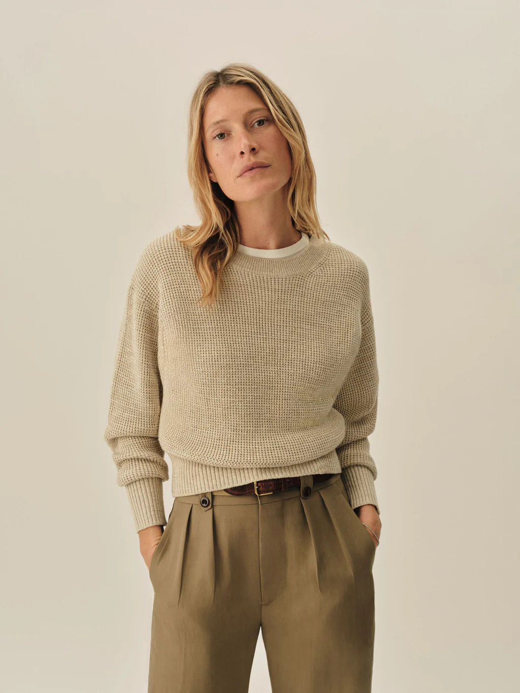 Marled Oatmeal Seafarer Cotton Shrunken Crew - Buck Mason- Modern American Classics | Buck Mason