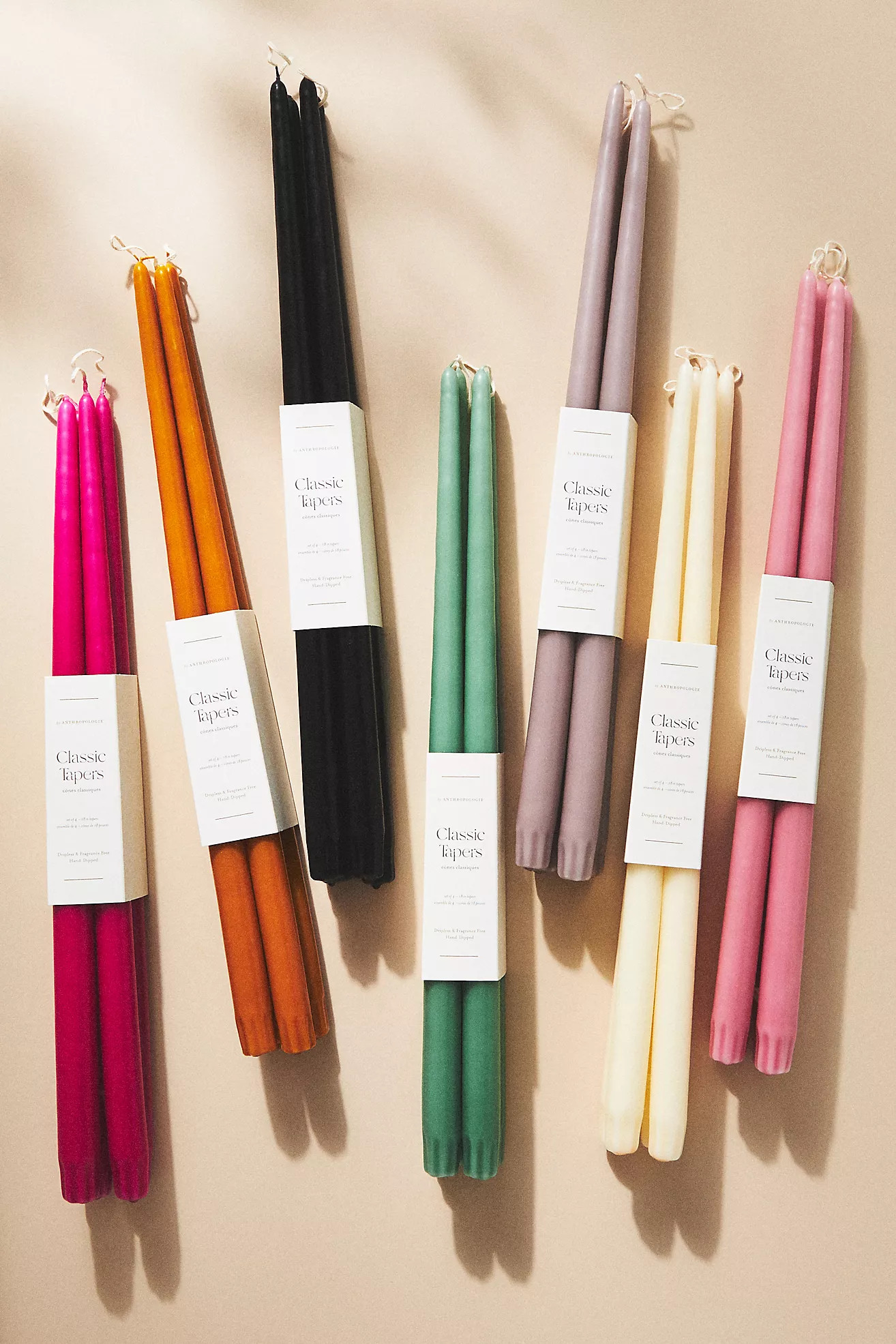 18" Classic Taper Candles, Set of 4 | Anthropologie (US)