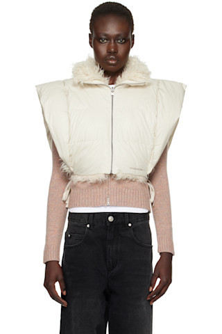 Beige Reversible Hoodiali Vest | SSENSE