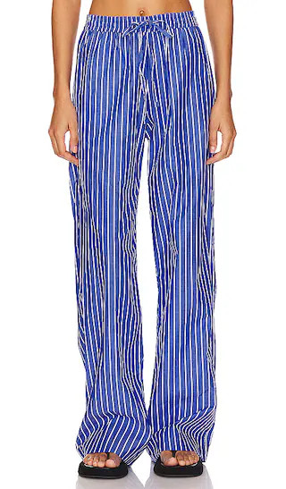 Poplin Resort Pant in Blue & White | Revolve Clothing (Global)