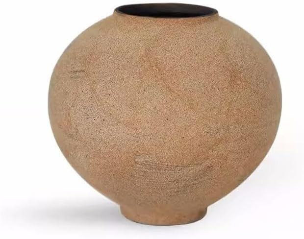 Flower Vases for Bouquet Retro Orange Small Pottery Pot Flower Vessel Wabi-sabi Style Stoneware V... | Amazon (US)