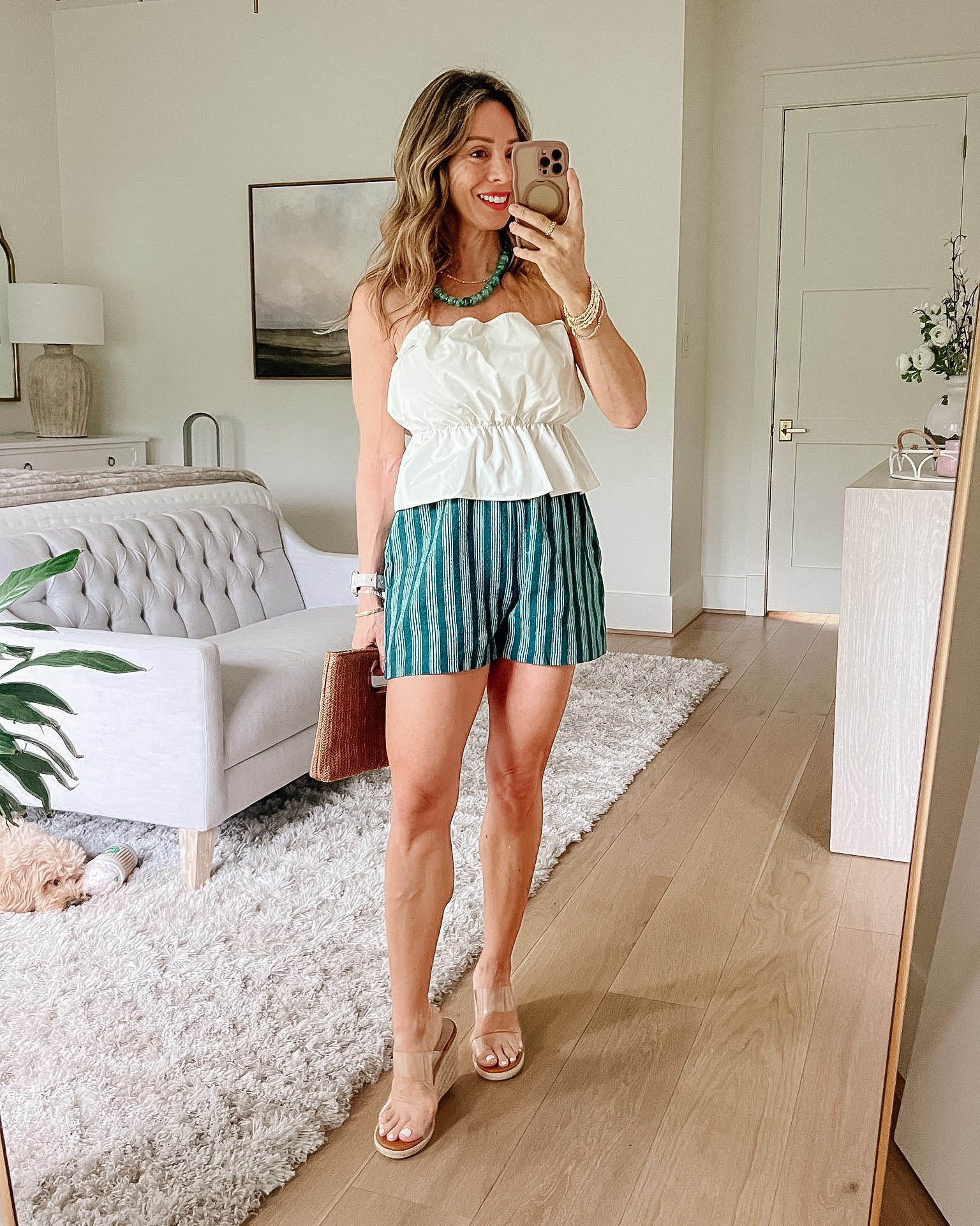 New Amazon Style! 

This bandeau top is so fun! It comes in at the waist and gives a peplum style illusion so it’s very flattering and party ready.

Top Fit: I’m wearing an XS
Shorts Fit: I’m wearing an XS

#LTKOver40 #LTKSeasonal #LTKPetite