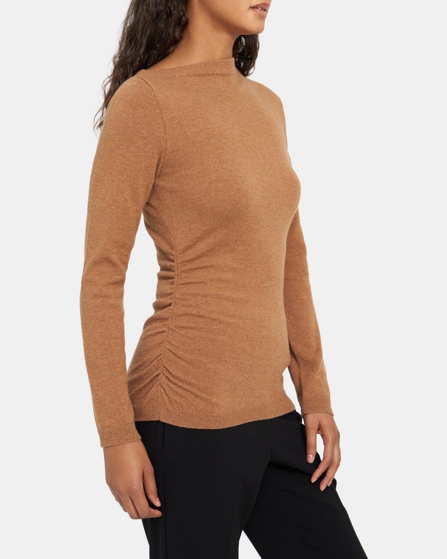 Draped Neck Pullover in Cashmere | Theory Outlet