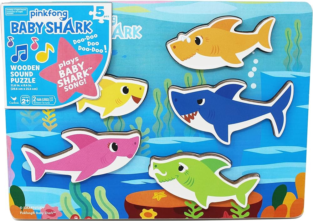 Pinkfong Baby Shark Musical Wood Sound Puzzle- Plays Song Baby Shark Toys Toddler Toys Kids Toys ... | Amazon (US)