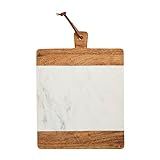 Mud Pie Square Wht Marble Wood Board, 20" X 15" | Amazon (US)