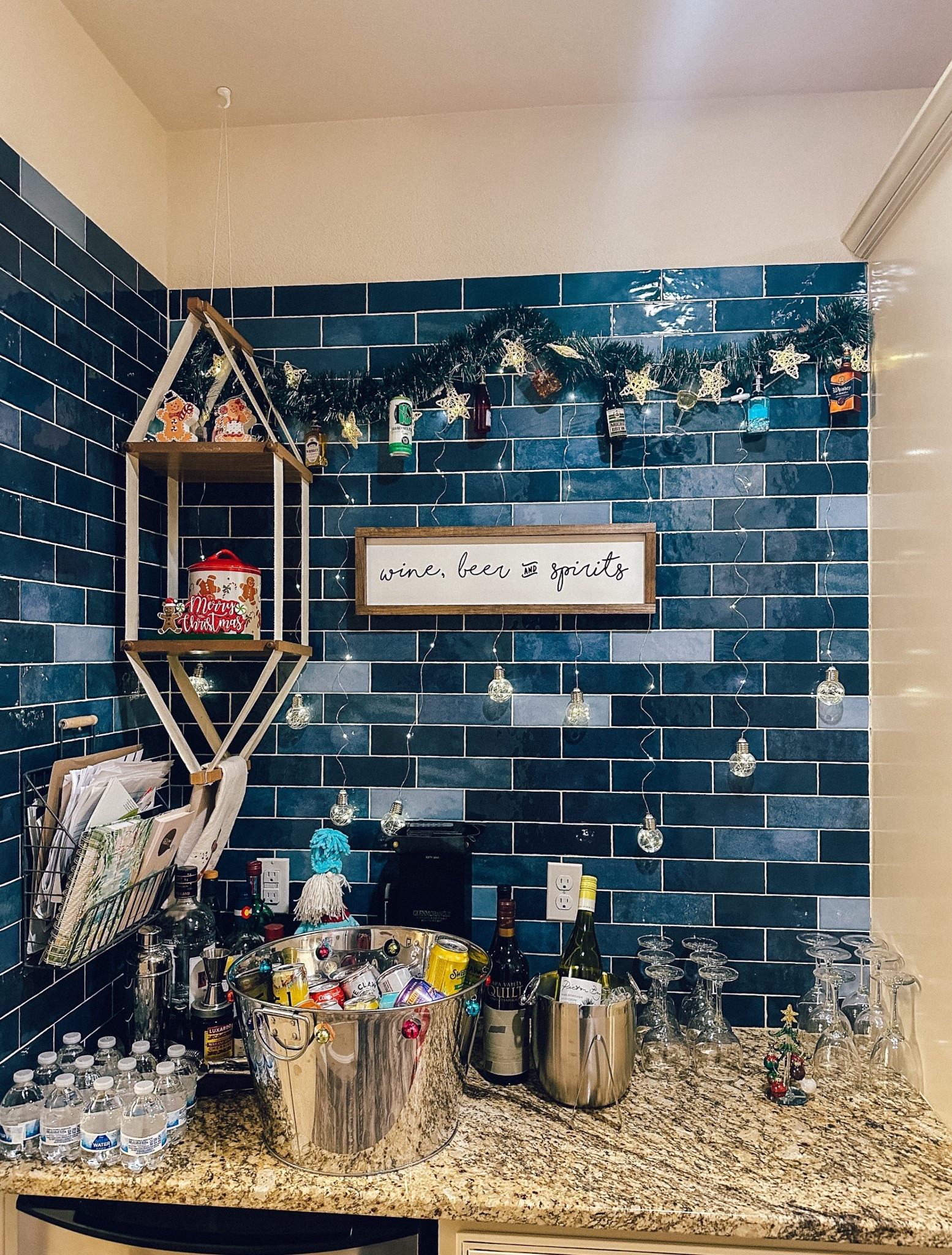 Our bar area set up for a Christmas party 
#christmasbar #christmasparty #christmasentertaining #christmascocktails #winecharms 

#LTKHome #LTKfoodie #LTKHoliday