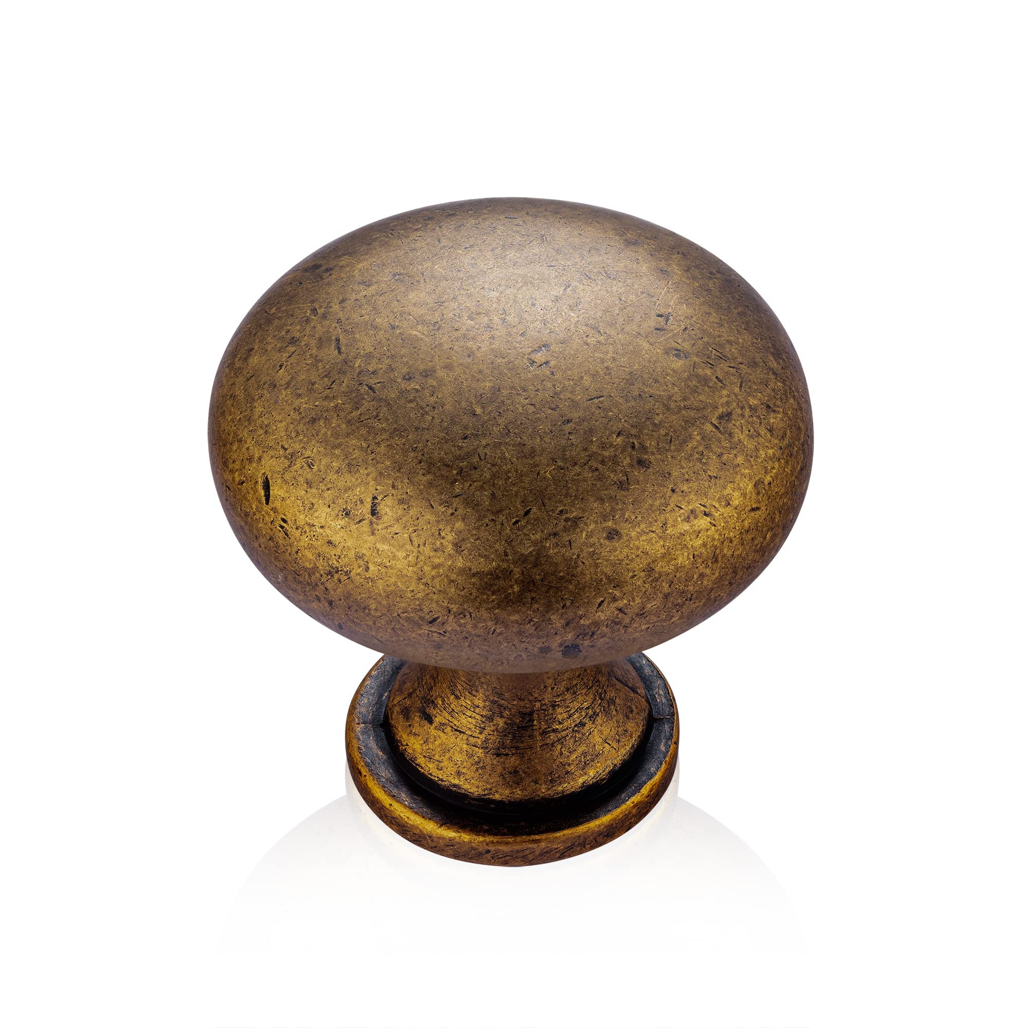 10-Pack Antique Brass Cabinet Knobs, Vintage Round Drawer Knobs for Kitchen Cupboards Dressers, U... | Amazon (US)