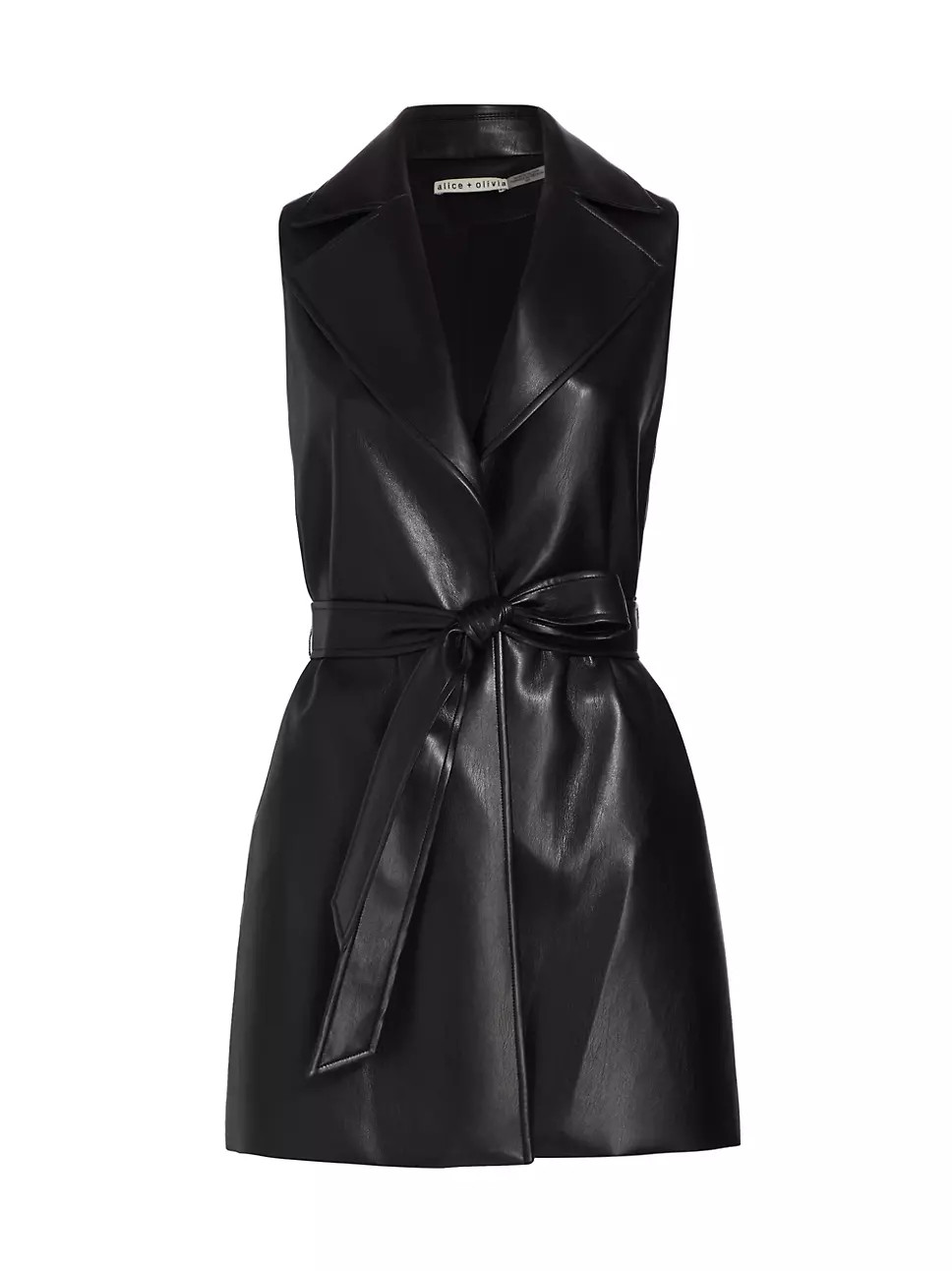 Rozlynn Faux Leather Belted Dress | Saks Fifth Avenue