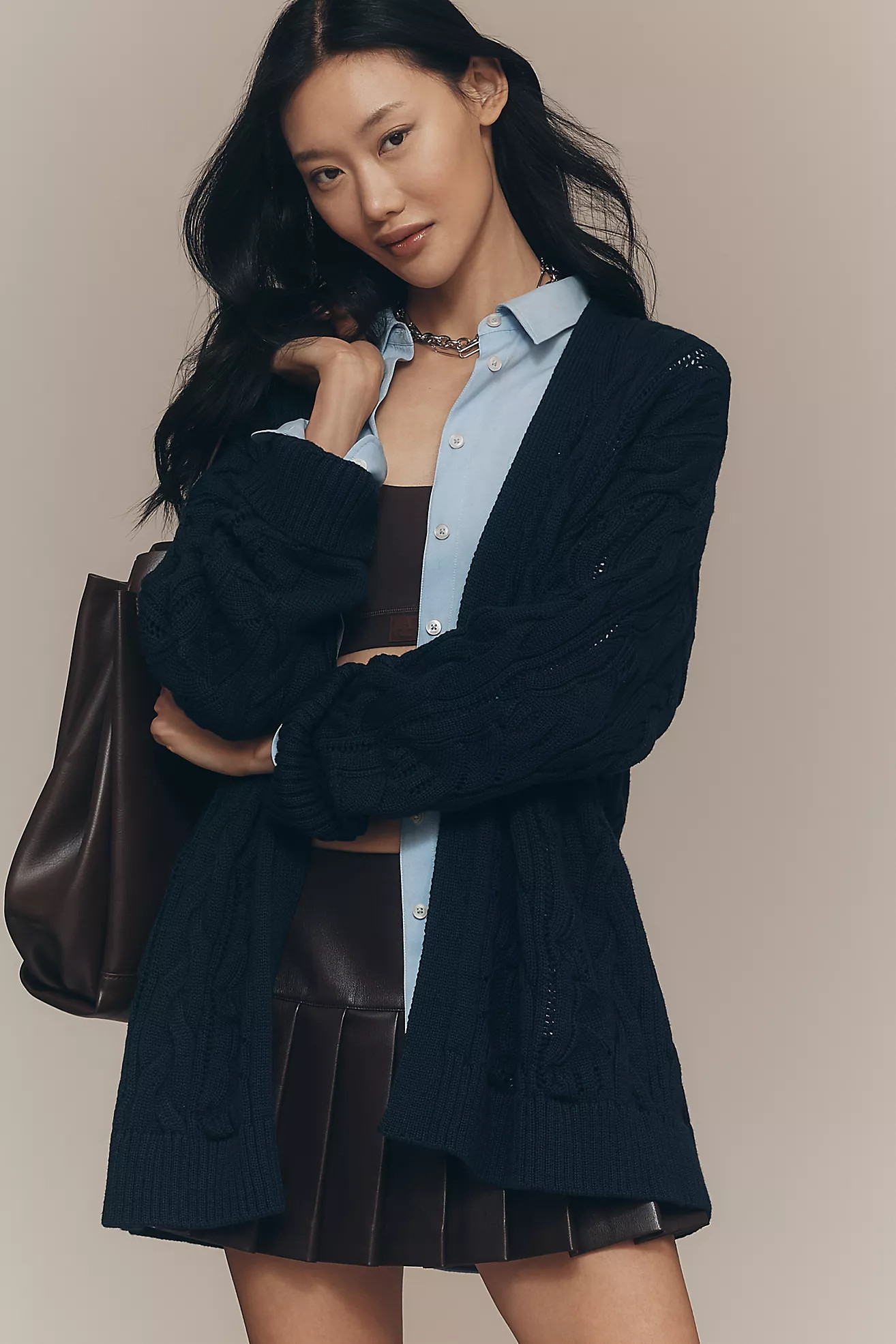 By Anthropologie Cable-Knit Cardigan Sweater | Anthropologie (US)