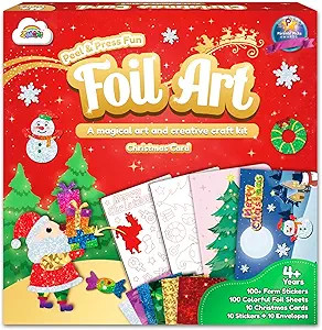 ZMLM Foil Art Kit for Kids - Christmas Crafts Games for Kids, Fun Christmas Cards Foil Art Crafts... | Amazon (US)