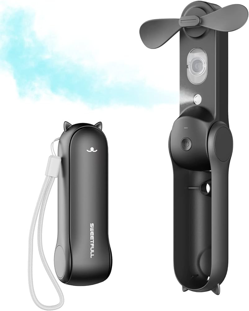SWEETFULL Misting Fan, Handheld Personal Mister Fan, Small Fan Rechargeable, Mini Spray Water Mis... | Amazon (US)