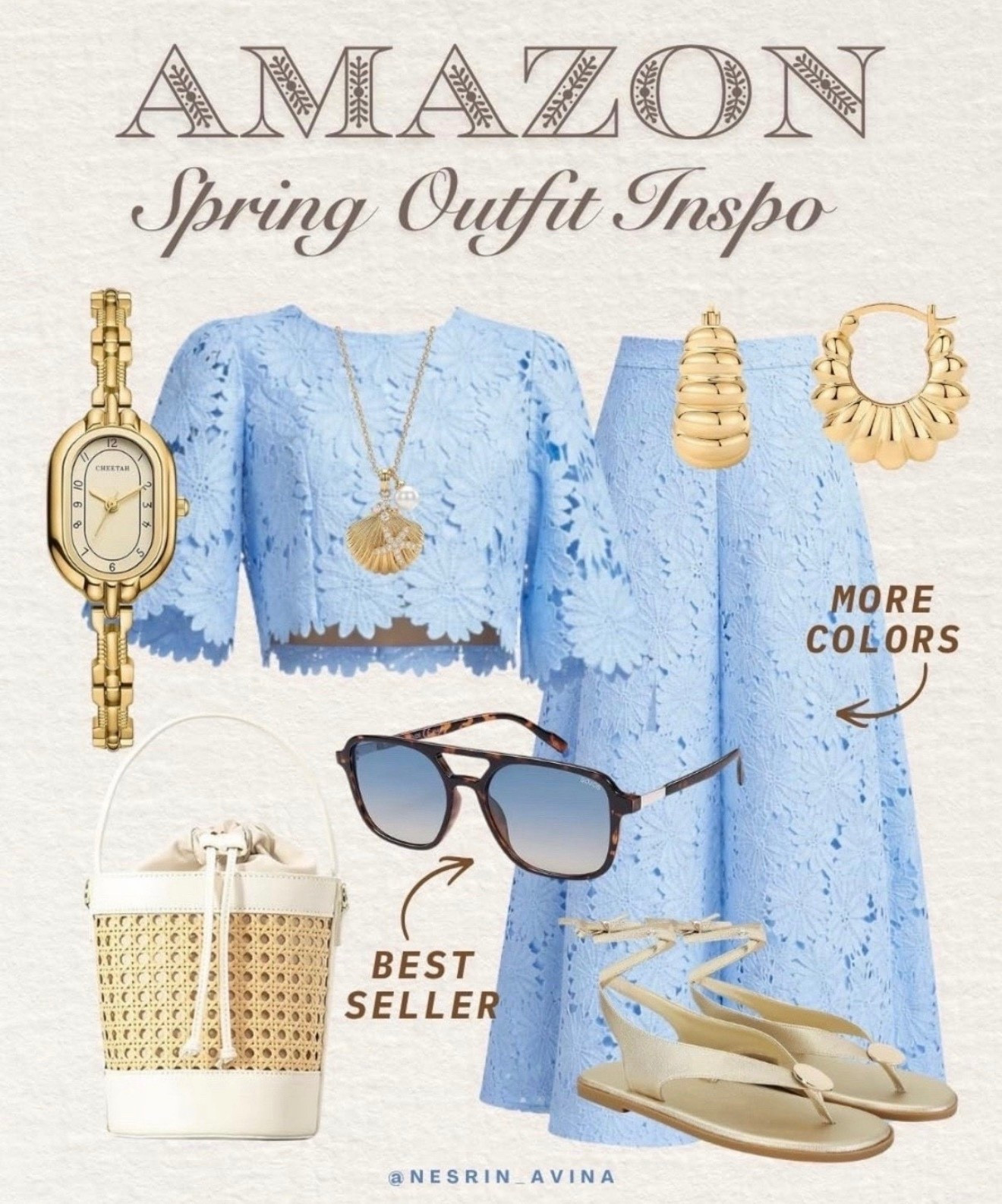 spring outfit inspo 











#goldwatch #sunglasses #bucketbag #amazonfashion #babyblueoutfit
#springoutfit #skirtmatchingset #babyblue #babyshower #boymom #easterdress #eastermaxiskirt
