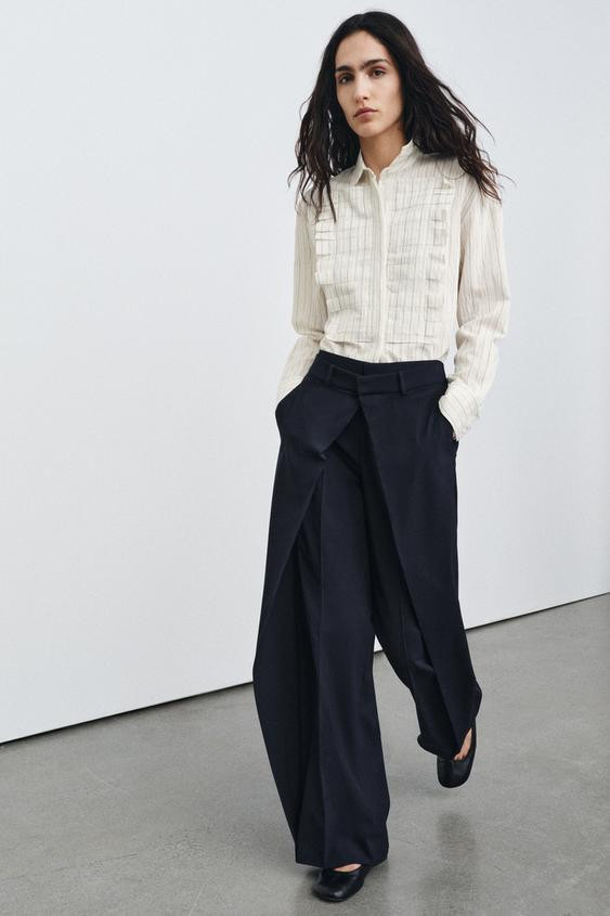 WIDE PLEATED PANTS ZW COLLECTION | Zara US