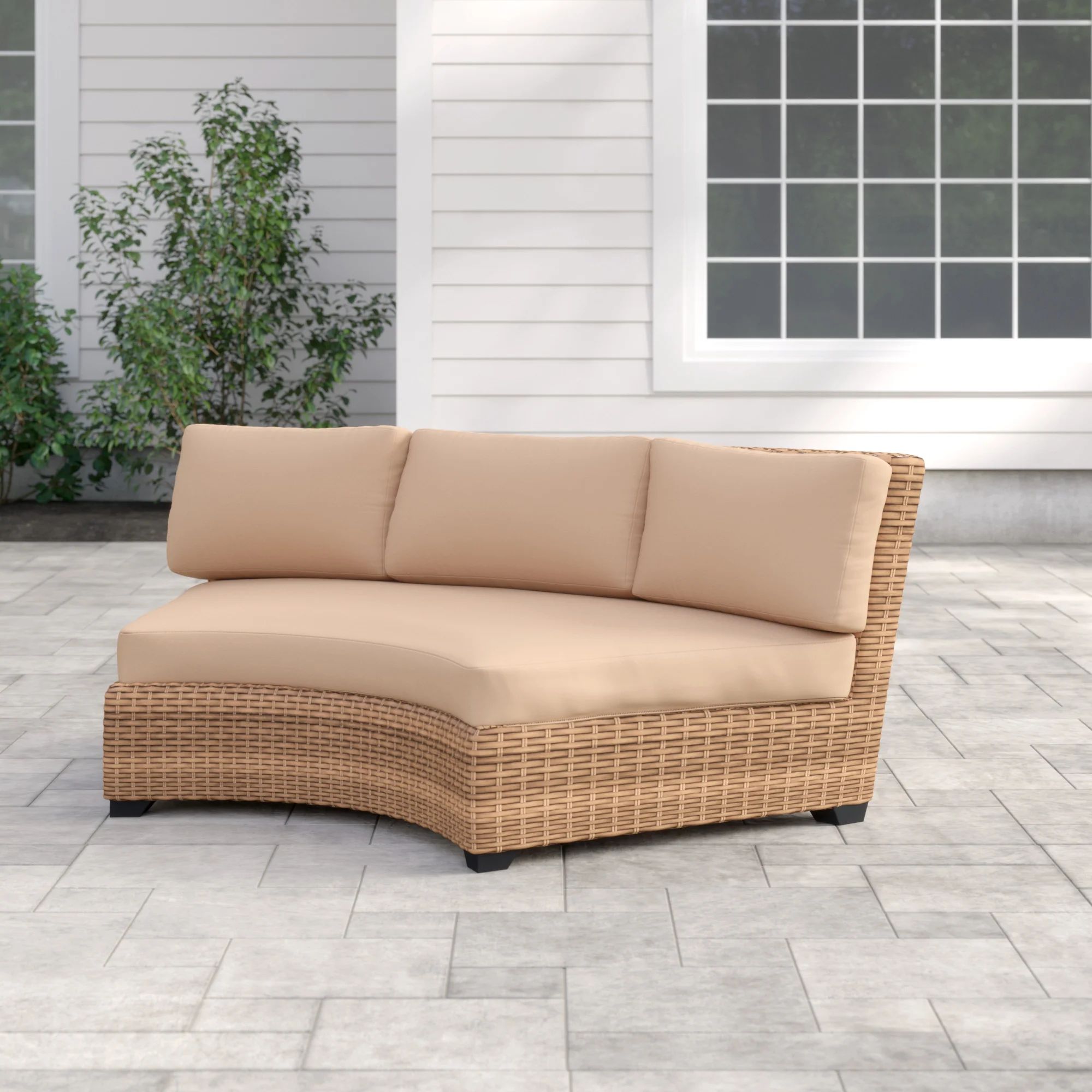 Ambroselli Patio Sofa with Cushions | Wayfair North America