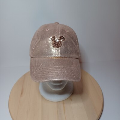Disney Parks Exclusive Rose Gold Mickey Mouse Sequins Baseball Cap Hat | eBay US