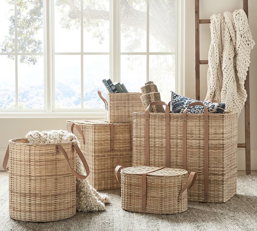 Austin Woven Basket Collection - Natural | Pottery Barn (US)