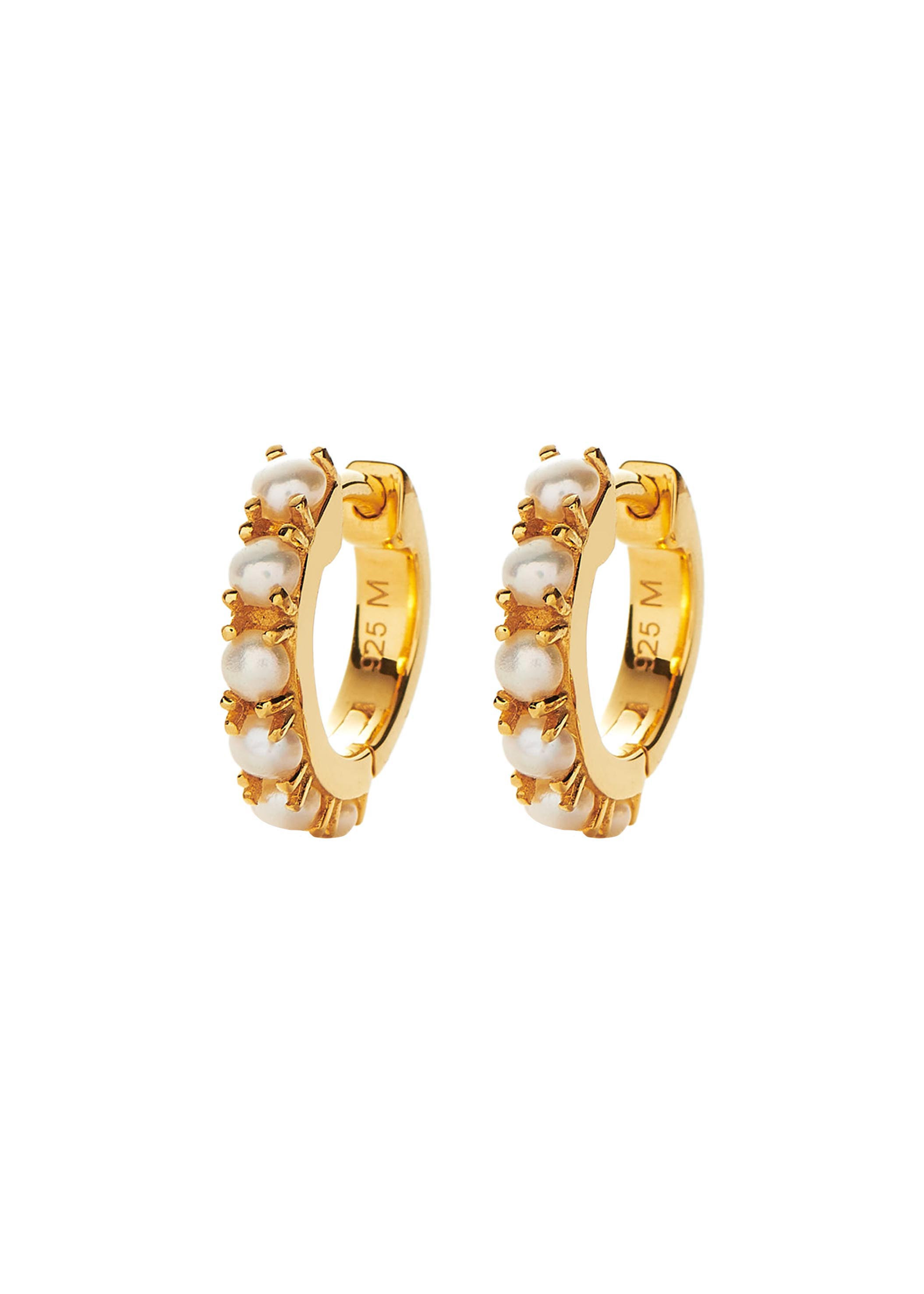 Gemstone 18ct recycled gold vermeil hoop earrings | Harvey Nichols
