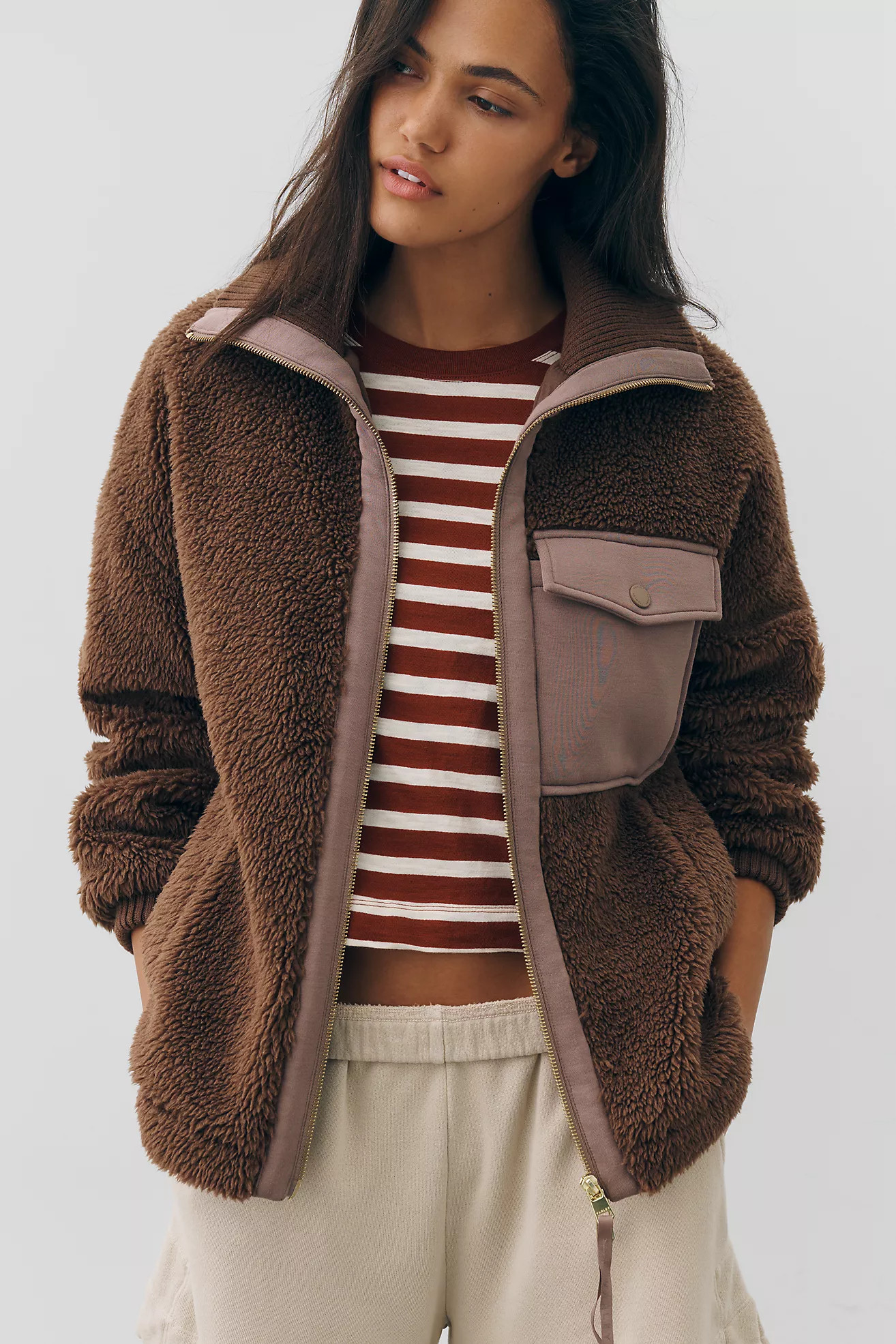 Lowell Sherpa Fleece Jacket | Anthropologie (US)