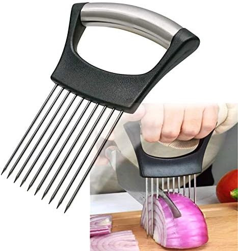 Stainless Steel Onion Holder for Slicing,Onion Slicer Holder,Onion Cutter for Slicing of Onions,T... | Amazon (US)