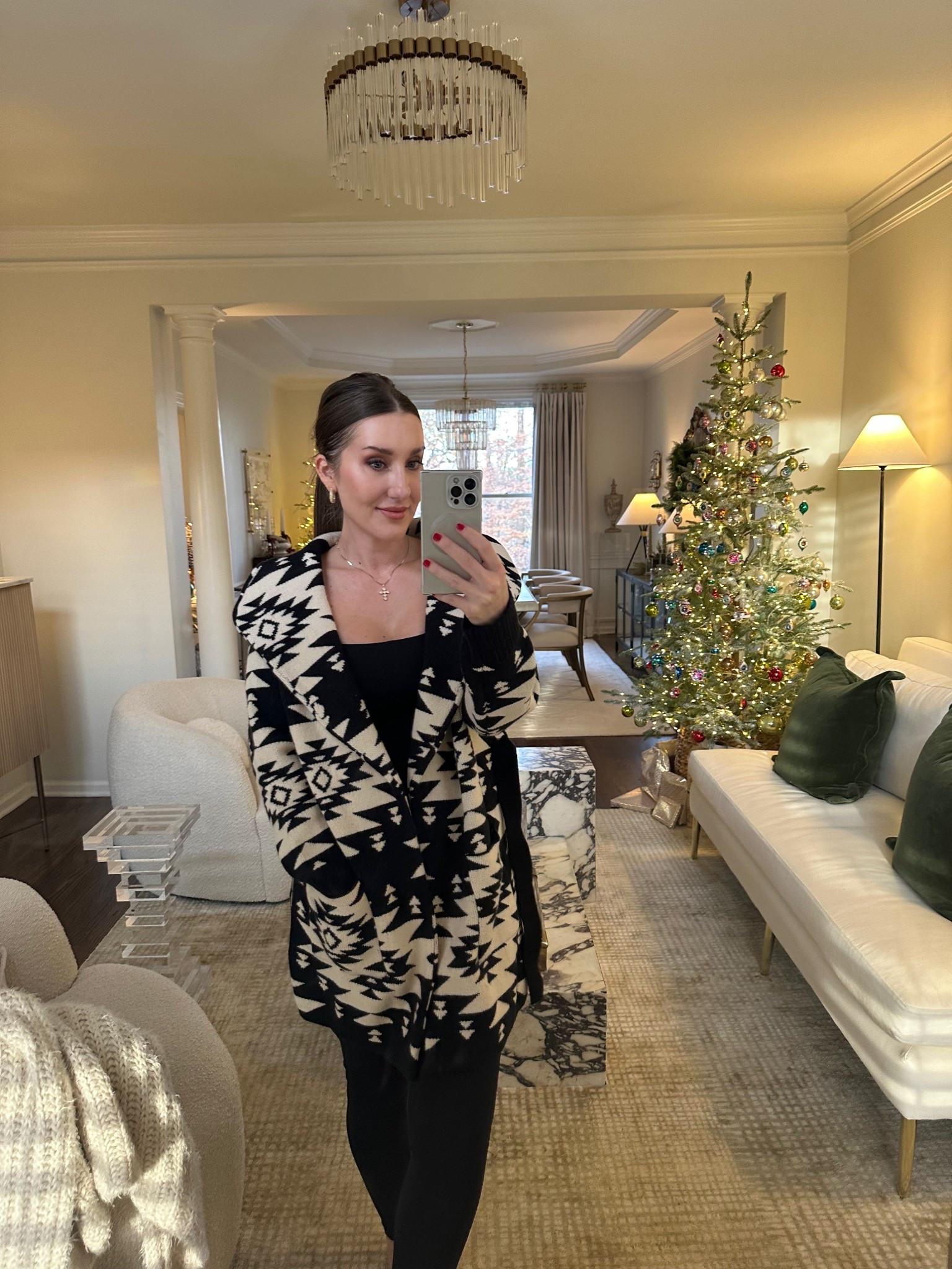 The perfect wear-anywhere cozy warm wrap sweater. SO soft and cozy 
Medium in tops,
Small in leggings 

#LTKootd