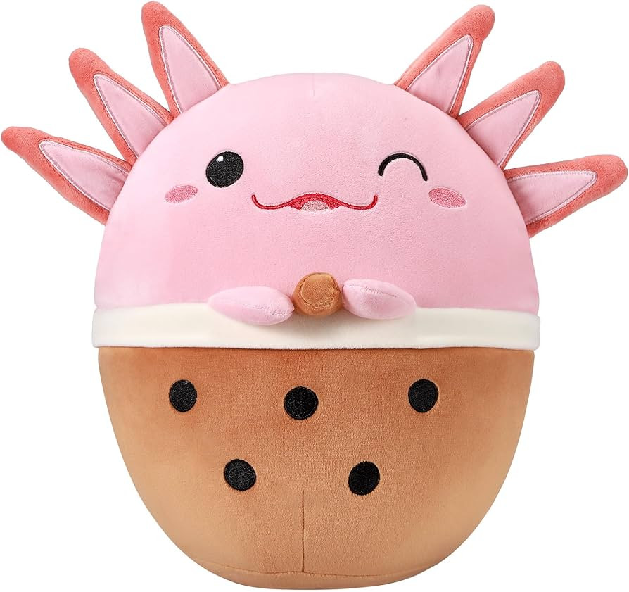 YIIQUWEN Axolotl Plush Cute Axolotl Stuffed Animals Soft Boba Tea Plush Toys Christmas, Thanksgiv... | Amazon (US)
