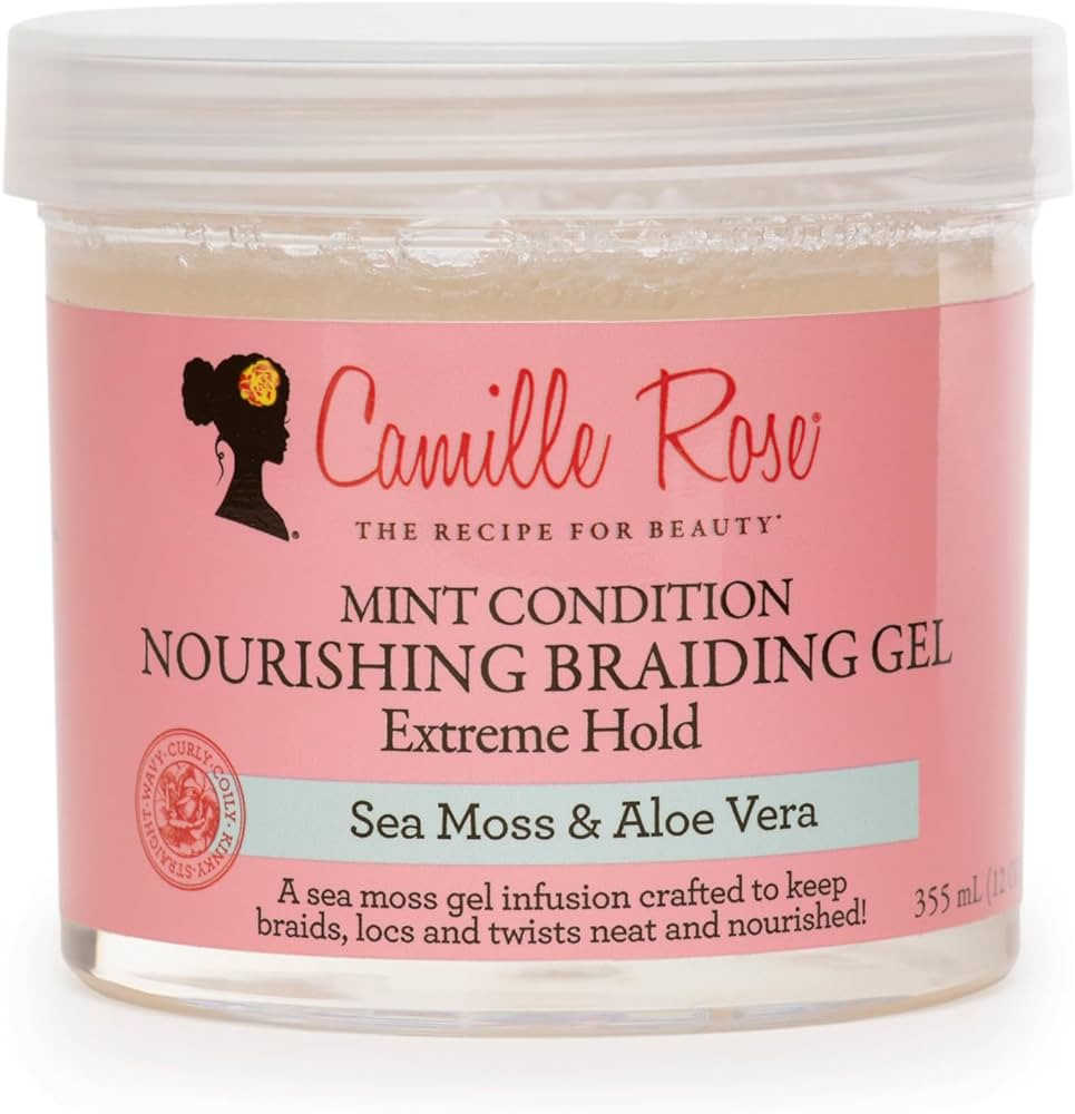 Camille Rose Mint Condition Braid Gel, with Aloe and Sea Moss, for Moisture, Shine, and Curly to ... | Amazon (US)