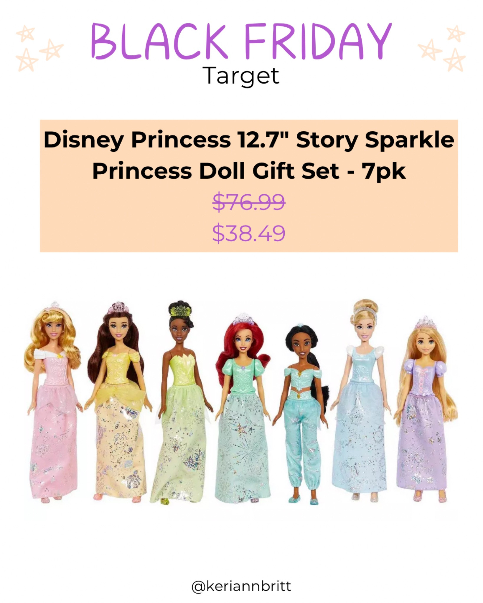 Target Black Friday deals - 7 piece Disney Princess Doll Set

#LTKCyberWeek #LTKKids #LTKGiftGuide