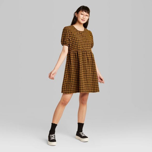Women's Puff Short Sleeve Seersucker Dress - Wild Fable™ | Target