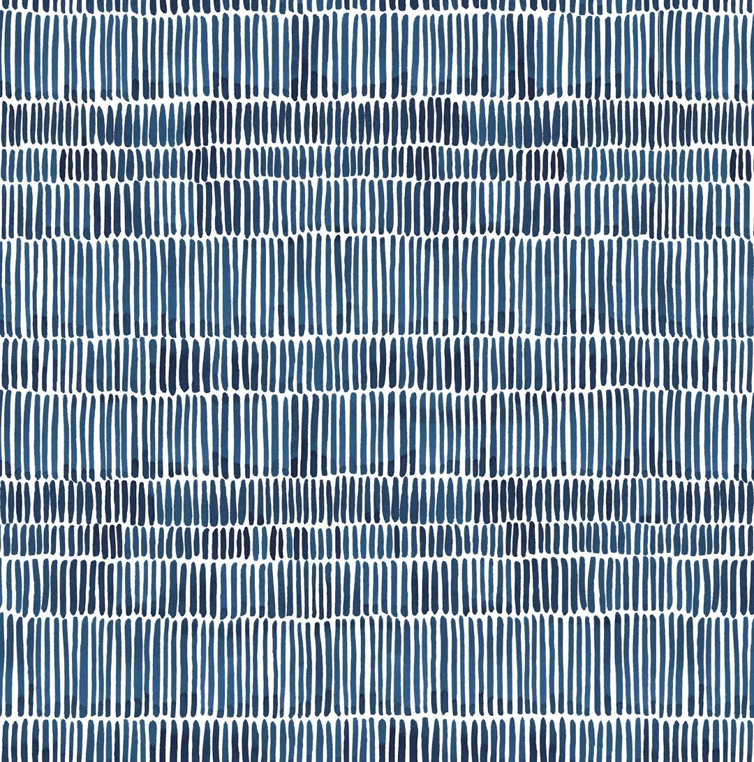 Mainstays Blue Sketched Lines Peel and Stick Wallpaper, 17.8" W x 9' L - Walmart.com | Walmart (US)