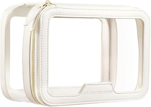 ROWNYEON Clear Makeup Case Toiletry Bag Multipurpose Travel Makeup Train Case Portable Cosmetic O... | Amazon (US)