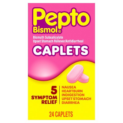 Pepto-Bismol Caplets, Upset Stomach Relief, Stomach Relief, Anti-Diarrheal - 24ct | Target
